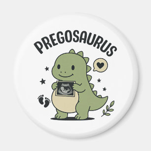 Pregosaurus Pregnancy Maternity Dino Gift Magnet