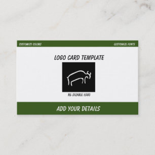Prehistoric Animals Bull Business Card
