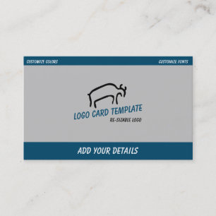 Prehistoric Animals Bull Business Card
