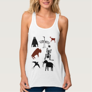 Prehistoric Birds Animals Petroglyphs Singlet