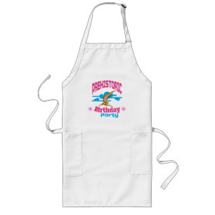 Prehistoric Birthday Party Funny Pterodactyl Long Apron