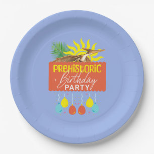 Prehistoric Birthday Party Pterodactyl Dino Paper Plate