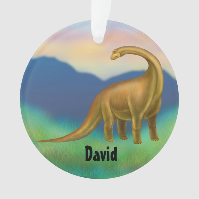 Prehistoric Brachiosaurus Dinosaur Ornament (Front)