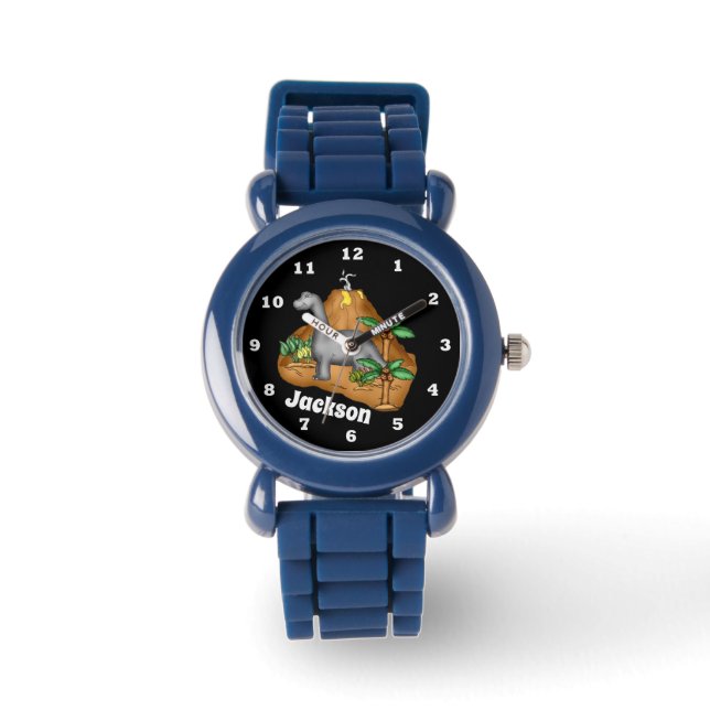 Prehistoric dinosaur add name watch (Front)