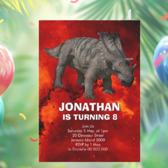  Prehistoric Dinosaur Birthday Party Invitation (Dino-Mite Birthday Party Invitations!)
