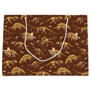Prehistoric Dinosaur Fossils Large Gift Bag