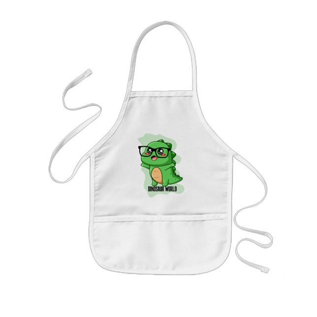PREHISTORIC DINOSAUR WORLD QUOTES KIDS APRON (Front)