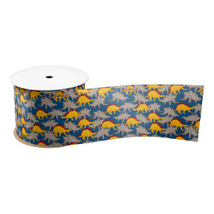 Prehistoric Era, Dinosaurs Satin Ribbon