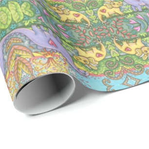 PREHISTORIC FUN DINOSAURS WRAPPING PAPER Repeat