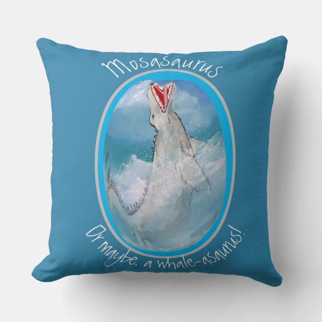 Prehistoric Giant Water Lizard, - Masasaurus  Thro Cushion (Front)