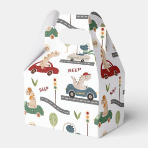 Prehistoric Groups of Colourful Dinosaurs Driving Favour Box