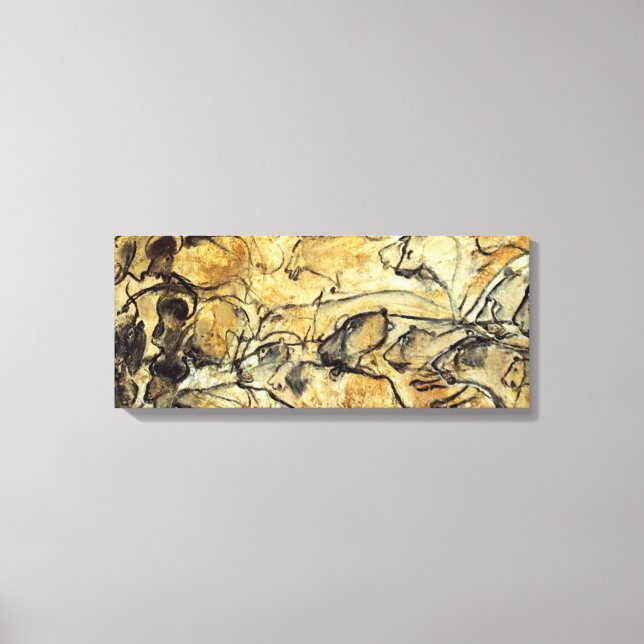 Prehistoric Lascaux Lions Canvas Art Print (Front)