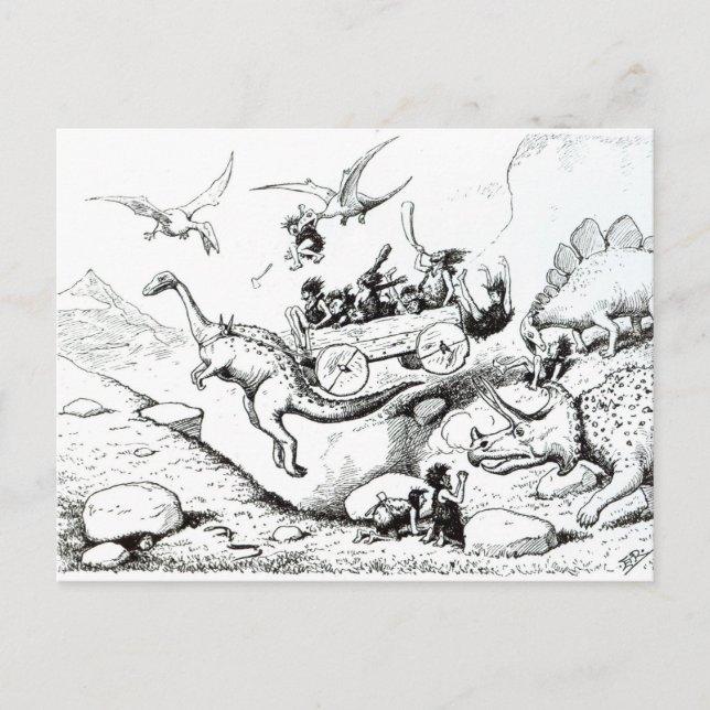 Prehistoric Peeps, 1894 Postcard (Front)