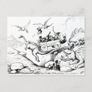 Prehistoric Peeps, 1894 Postcard