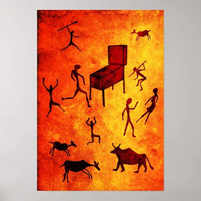 Prehistoric Pinball Poster (Front)