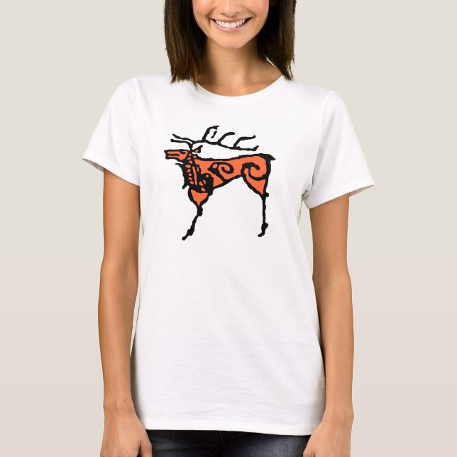 Prehistoric rock art deer T-Shirt (Front)