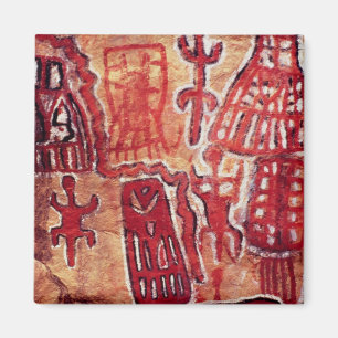 Prehistoric rock painting magnet
