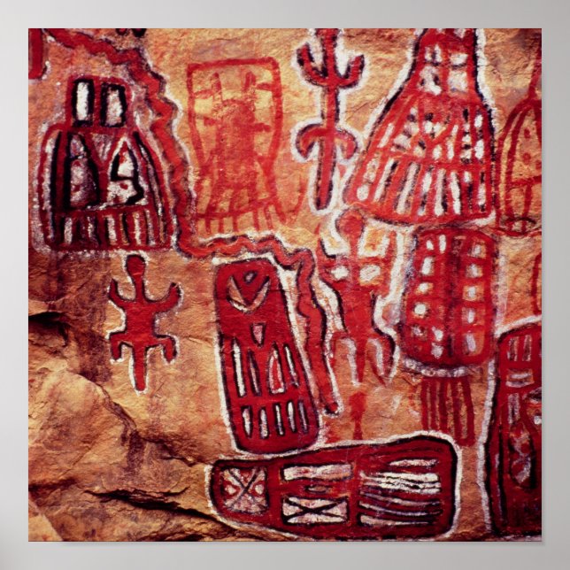Prehistoric rock painting poster (Front)