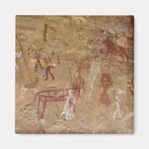 Prehistoric rock paintings, Akakus, Sahara Magnet