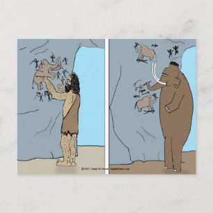 "Prehistoric Spin" Postcard