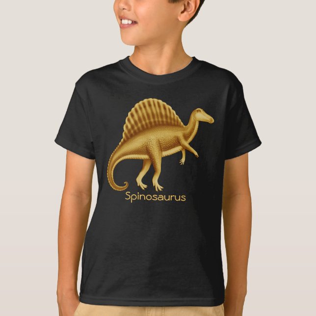 Prehistoric Spinosaurus Dinosaur Kids T-Shirt (Front)