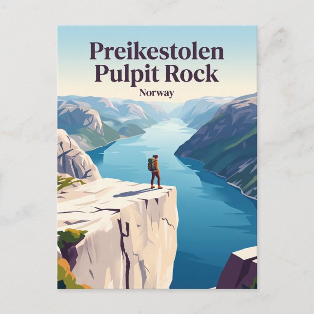 Preikestolen Pulpit Rock Norway Postcard (Front)