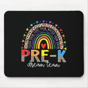 Prek Dream Team Leopard Rainbow Teacher Squad Byck Mouse Pad