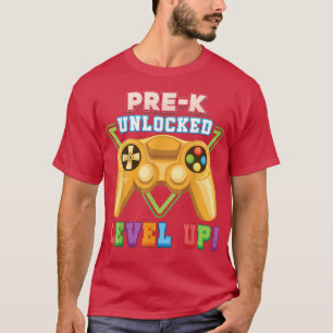 PreK Unlocked Level Up Kid Teacher Student Video G T-Shirt