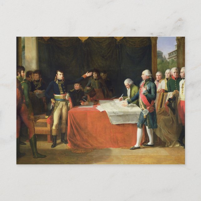 Preliminaries of the Peace Signed at Leoben Postcard (Front)