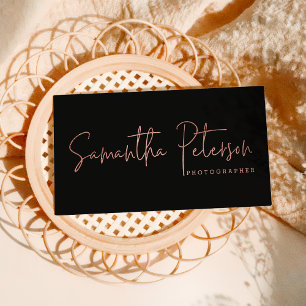 Premade logo photography minimal typography business card