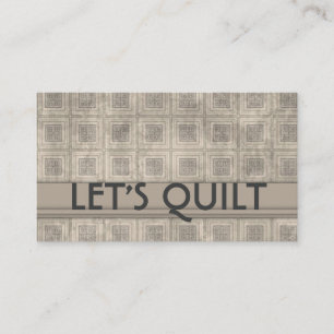 Premade Quilts Vintage Quarter Material Shop Business Card