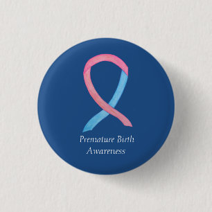 Premature Birth Awareness Ribbon Custom Pin
