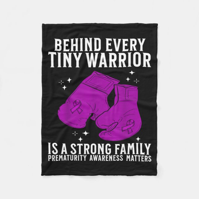 Prematurity Awareness For Nicu Parents Nicu Awaren Fleece Blanket (Front)