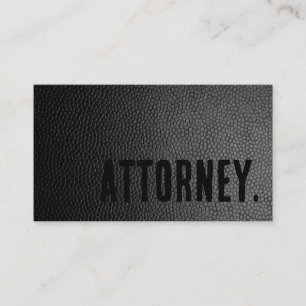 Premier Black Faux Leather Attorney Lawyer Business Card