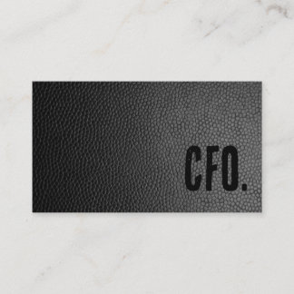 Premier Black Faux Leather CFO Business Card
