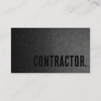 Premier Black Faux Leather Contractor
