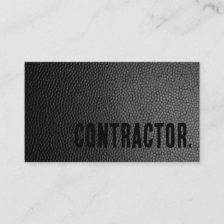 Premier Black Faux Leather Contractor Business Card