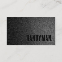 Premier Black Faux Leather Handyman