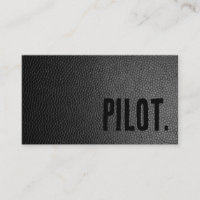 Premier Black Faux Leather Pilot