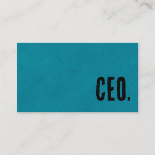 Premier Blue Faux Leather CEO Business Card