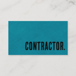 Premier Blue Faux Leather Contractor Business Card