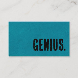 Premier Blue Faux Leather Genius Business Card