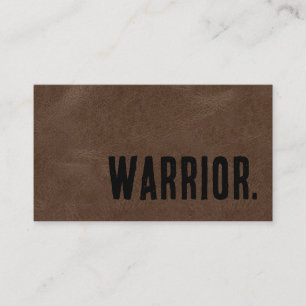 Premier Brown Faux Leather Martial Arts Business Card