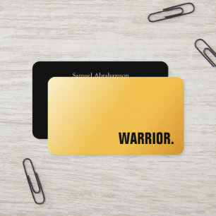 Premier Faux Gold Martial Arts Business Card
