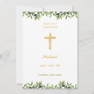 Première communion - Oliviers Invitation