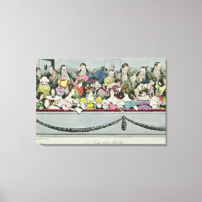 Premiere Loge d'un theatre Canvas Print (Front)