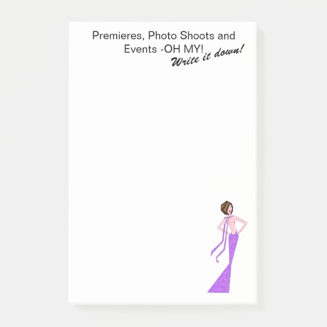 Premieres, Photo Shoots & Events! DIVA Post-it Notes (Front)