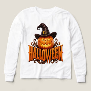 Premium 3D Halloween Pumpkin Logo with Witch Hat