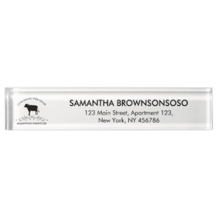 Premium Agricultural Brand Decorative Cattle Log Nameplate