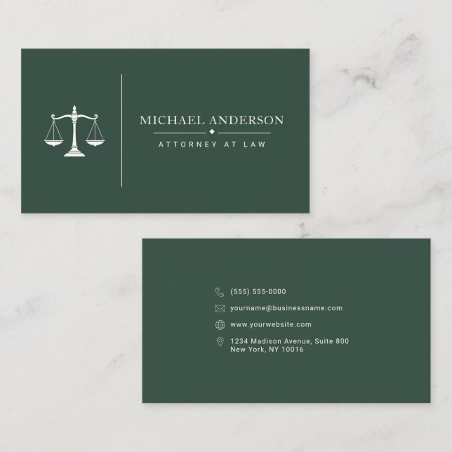 Premium Attorney Template Business Card (Front/Back)